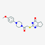 PIPERAZINE,1-(4-METHOXYPHENYL)-4-[[(4,5,6,7-TETRAHYDRO-4-OXO-1H-CYCLOPENTAPYRIMIDIN-2-YL)THIO]ACETYL]-