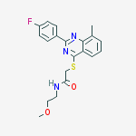 ACETAMIDE,2-[[2-(4-FLUOROPHENYL)-8-METHYL-4-QUINAZOLINYL]THIO]-N-(2-METHOXYETHYL)-