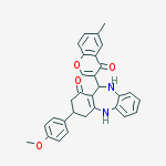 3-(4-methoxyphenyl)-11-(6-methyl-4-oxo-4H-chromen-3-yl)-2,3,4,5,10,11-hexahydro-1H-dibenzo[b,e][1,4]diazepin-1-one