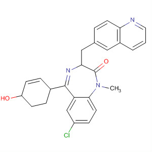 2H-1,4-Benzodiazepin-2-one,7-chloro-1,3-dihydro-5-(4-hydroxyphenyl)-1-methyl-3-(6-quinolinylmethyl)-