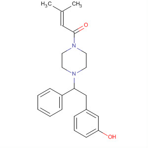 Piperazine,1-[2-(3-hydroxyphenyl)-1-phenylethyl]-4-(3-methyl-1-oxo-2-butenyl)-