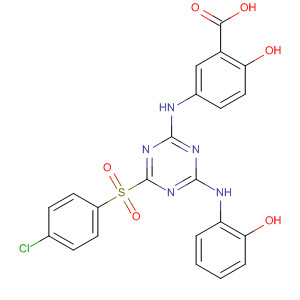 Benzoic acid,5-[[4-[(4-chlorophenyl)sulfonyl]-6-[(2-hydroxyphenyl)amino]-1,3,5-triazin-2-yl]amino]-2-hydroxy-
