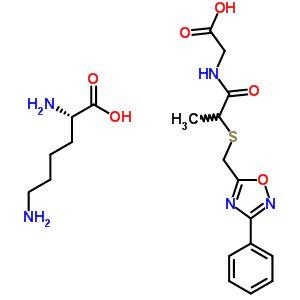 N-(2-{[(3-phenyl-1,2,4-oxadiazol-5-yl)methyl]sulfanyl}propanoyl)glycine - L-lysine (1:1)