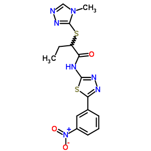 2-[(4-methyl-4H-1,2,4-triazol-3-yl)sulfanyl]-N-[5-(3-nitrophenyl)-1,3,4-thiadiazol-2-yl]butanamide