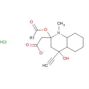 4-Quinolinol, 4-ethynyldecahydro-1-methyl-, acetate (ester),hydrochloride