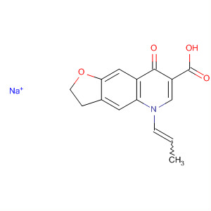 Furo[2,3-g]quinoline-7-carboxylic acid,2,3,5,8-tetrahydro-8-oxo-5-(1-propenyl)-, sodium salt