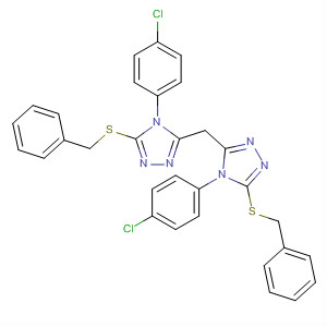 4H-1,2,4-Triazole,3,3'-methylenebis[4-(4-chlorophenyl)-5-[(phenylmethyl)thio]-