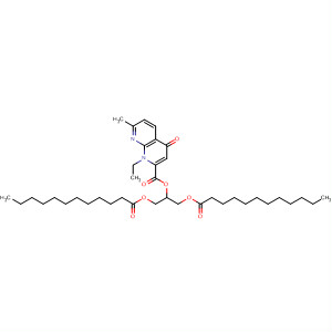1,8-Naphthyridine-2-carboxylic acid,1-ethyl-1,4-dihydro-7-methyl-4-oxo-,2-[(1-oxododecyl)oxy]-1-[[(1-oxododecyl)oxy]methyl]ethyl ester