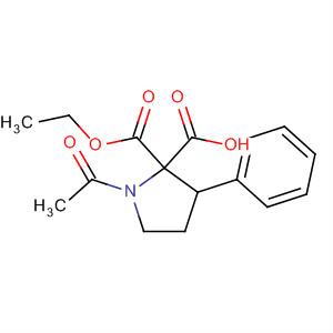 2,2-Pyrrolidinedicarboxylic acid, 1-acetyl-3-phenyl-, monoethyl ester,cis-