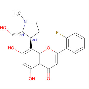 4H-1-Benzopyran-4-one,2-(2-fluorophenyl)-5,7-dihydroxy-8-[(2R,3S)-2-(hydroxymethyl)-1-methyl-3-pyrrolidinyl]-, rel-
