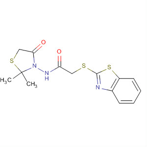 Acetamide,2-(2-benzothiazolylthio)-N-(2,2-dimethyl-4-oxo-3-thiazolidinyl)-