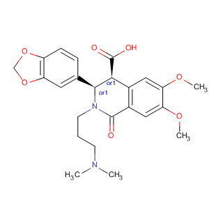 4-Isoquinolinecarboxylic acid,3-(1,3-benzodioxol-5-yl)-2-[3-(dimethylamino)propyl]-1,2,3,4-tetrahydro-6,7-dimethoxy-1-oxo-, (3R,4S)-rel-