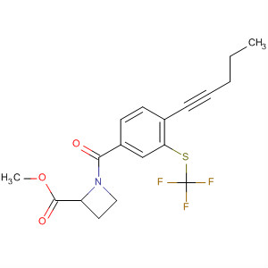 2-Azetidinecarboxylic acid,1-[4-(1-pentynyl)-3-[(trifluoromethyl)thio]benzoyl]-, methyl ester, (2R)-