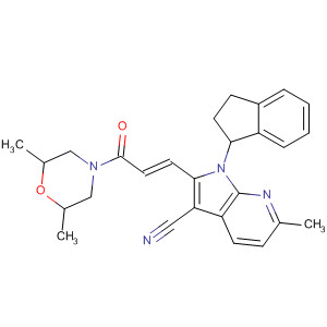 Morpholine,4-[(2E)-3-[3-cyano-1-(2,3-dihydro-1H-inden-1-yl)-6-methyl-1H-pyrrolo[2,3-b]pyridin-2-yl]-1-oxo-2-propenyl]-2,6-dimethyl-