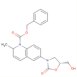 1(2H)-Quinolinecarboxylic acid,3,4-dihydro-6-[(5R)-5-(hydroxymethyl)-2-oxo-3-oxazolidinyl]-2-methyl-,phenylmethyl ester, (2S)-