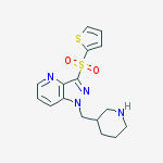 1H-Pyrazolo[4,3-b]pyridine, 1-(3-piperidinylmethyl)-3-(2-thienylsulfonyl)-