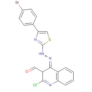 3-Quinolinecarboxaldehyde, 2-chloro-,[4-(4-bromophenyl)-2-thiazolyl]hydrazone
