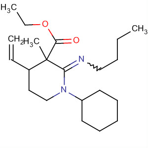 3-Piperidinecarboxylic acid,2-(butylimino)-1-cyclohexyl-4-ethenyl-3-methyl-, ethyl ester