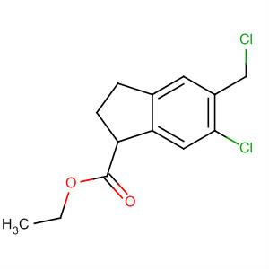 1H-Indene-1-carboxylic acid, 6-chloro-5-(chloromethyl)-2,3-dihydro-,ethyl ester
