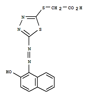Acetic acid,2-[[5-[2-(2-hydroxy-1-naphthalenyl)diazenyl]-1,3,4-thiadiazol-2-yl]thio]-