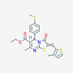 ethyl 7-methyl-5-[4-(methylsulfanyl)phenyl]-2-[(3-methylthiophen-2-yl)methylidene]-3-oxo-2,3-dihydro-5H-[1,3]thiazolo[3,2-a]pyrimidine-6-carboxylate