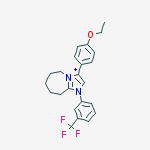3-(4-ethoxyphenyl)-1-[3-(trifluoromethyl)phenyl]-1,5,6,7,8,9-hexahydroimidazo[1,2-a]azepin-4-ium