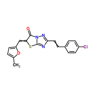 2-[2-(4-chlorophenyl)ethenyl]-5-[(5-methylfuran-2-yl)methylidene][1,3]thiazolo[3,2-b][1,2,4]triazol-6(5H)-one