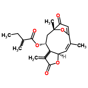 (4R,6R,10Z,11aR)-6,10-dimethyl-3-methylidene-2,7-dioxo-2,3,3a,4,5,6,7,11a-octahydro-6,9-epoxycyclodeca[b]furan-4-yl 2-methylbutanoate