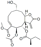 (3aS,4S,5S,6E,10S,11aR)-5-Acetoxy-2,3,3a,4,5,8,9,10,11,11a-decahydro-10-hydroxymethyl-3-methylene-4-[(R)-2-methyl-1-oxobutoxy]-2-oxocyclodeca[b]furan-6-carboxylic acid methyl ester