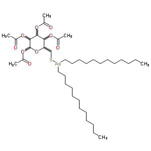1,2,3,4-tetra-O-acetyl-6-S-(didodecylarsanyl)-6-thiohexopyranose