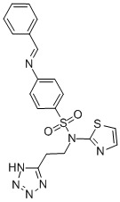 4-((Phenylmethylene)amino)-N-(2-(1H-tetrazol-5-yl)ethyl)-N-2-thiazolyl benzenesulfonamide