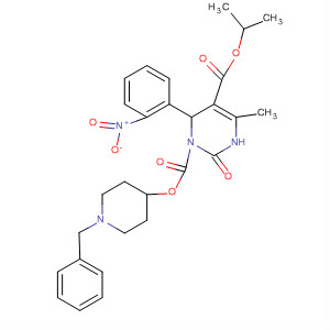 1,5(2H)-Pyrimidinedicarboxylic acid,3,6-dihydro-4-methyl-6-(2-nitrophenyl)-2-oxo-, 5-(1-methylethyl)1-[1-(phenylmethyl)-4-piperidinyl] ester