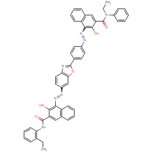 2-Naphthalenecarboxamide,N-ethyl-4-[[4-[6-[[3-[(ethylphenylamino)carbonyl]-2-hydroxy-1-naphthalenyl]azo]-2-benzoxazolyl]phenyl]azo]-3-hydroxy-N-phenyl-