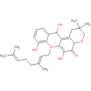 Pyrano[3,2-a]xanthen-12(3H)-one,10-[(2E)-3,7-dimethyl-2,6-octadienyl]-5,9,11-trihydroxy-3,3-dimethyl-