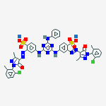 Disodium;4-[[4-anilino-6-[3-[[1-(2-chloro-6-methylphenyl)-3-methyl-5-oxo-4h-pyrazol-4-yl]diazenyl]-4-sulfonatoanilino]-1,3,5-triazin-2-yl]amino]-2-[[1-(2-chloro-6-methylphenyl)-3-methyl-5-oxo-4h-pyrazol-4-yl]diazenyl]benzenesulfonate