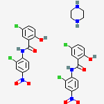 5-Chloro-N-(2-chloro-4-nitrophenyl)salicylamide, compound with piperazine (2:1)