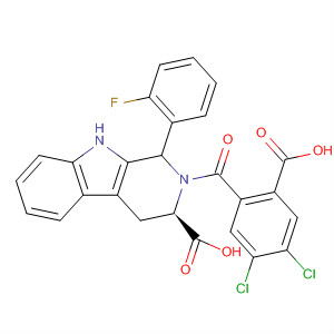 1H-Pyrido[3,4-b]indole-3-carboxylic acid,2-(2-carboxy-4,5-dichlorobenzoyl)-1-(2-fluorophenyl)-2,3,4,9-tetrahydro-, (3R)-