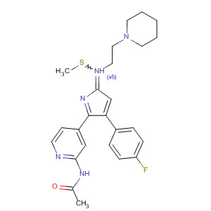 Acetamide,N-[4-[4-(4-fluorophenyl)-2-(methylthio)-1-[2-(1-piperidinyl)ethyl]-1H-imidazol-5-yl]-2-pyridinyl]-