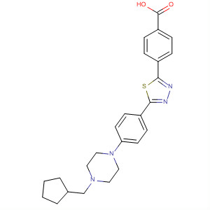 Benzoic acid,4-[5-[4-[4-(cyclopentylmethyl)-1-piperazinyl]phenyl]-1,3,4-thiadiazol-2-yl]-