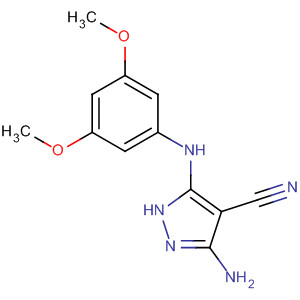 1H-Pyrazole-4-carbonitrile, 3-amino-5-[(3,5-dimethoxyphenyl)amino]-