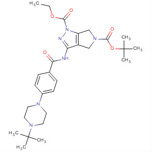Pyrrolo[3,4-c]pyrazole-1,5-dicarboxylic acid,3-[[4-[4-(1,1-dimethylethyl)-1-piperazinyl]benzoyl]amino]-4,6-dihydro-,5-(1,1-dimethylethyl) 1-ethyl ester