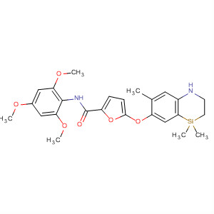 2-Furancarboxamide,5-[(1,2,3,4-tetrahydro-4,4,7-trimethyl-1,4-benzazasilin-6-yl)oxy]-N-(2,4,6-trimethoxyphenyl)-