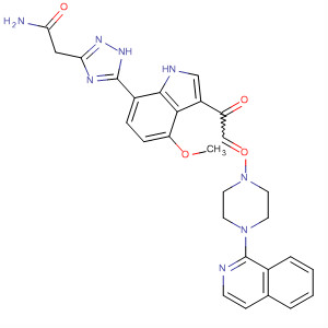 1H-1,2,4-Triazole-3-acetamide,5-[3-[[4-(1-isoquinolinyl)-1-piperazinyl]oxoacetyl]-4-methoxy-1H-indol-7-yl]-