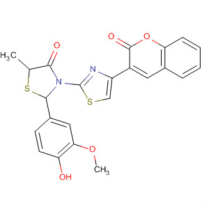 4-Thiazolidinone,2-(4-hydroxy-3-methoxyphenyl)-5-methyl-3-[4-(2-oxo-2H-1-benzopyran-3-yl)-2-thiazolyl]-