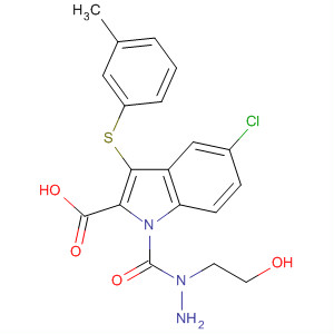1H-Indole-2-carboxylic acid, 5-chloro-3-[(3-methylphenyl)thio]-,2-(2-hydroxyethyl)hydrazide