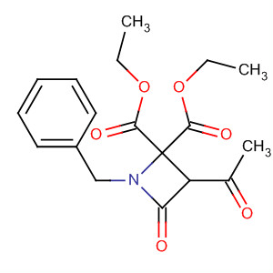 2,2-Azetidinedicarboxylic acid, 3-acetyl-4-oxo-1-(phenylmethyl)-, diethylester