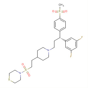 Thiomorpholine,4-[[2-[1-[(3R)-3-(3,5-difluorophenyl)-3-[4-(methylsulfonyl)phenyl]propyl]-4-piperidinyl]ethyl]sulfonyl]-