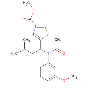 4-Thiazolecarboxylic acid,2-[1-[acetyl(3-methoxyphenyl)amino]-3-methylbutyl]-, methyl ester