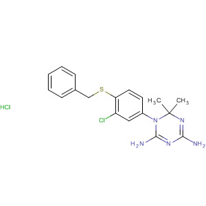 1,3,5-Triazine-2,4-diamine,1-[3-chloro-4-[(phenylmethyl)thio]phenyl]-1,6-dihydro-6,6-dimethyl-,monohydrochloride