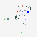 2-methyl-4-(1-phenyl-2-piperidin-1-ylethyl)pyrido[3,2-b][1,4]oxazin-3-one;dihydrochloride